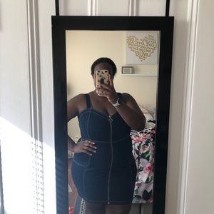 REBEL x ANGELS Denim Body-Con Dress